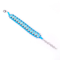 Bracelet tendance en cuivre plaqué or 18 carats avec micro-pavé de zircone cubique ovale et corde tressée, bijou de mode affirmé