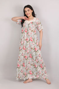 ชุดนอนเซ็กซี่สำหรับผู้หญิงชุดราตรียาวผ้าฝ้ายแห้งเร็วระบายอากาศได้ดีตลอดฤดูแฟชั่นทันสมัย - Product Image 3