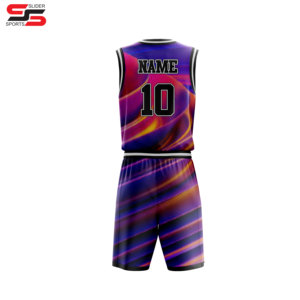 ชุดบาสเก็ตบอลสำหรับผู้ชายเสื้อบาสเก็ตบอลว่างเปล่าใส่กลับด้านได้ตามต้องการ - Product Image 2