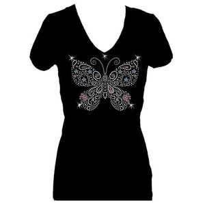 Camisetas de diamantes de imitación Y2K para mujer, camisetas de moda ostentosas, camisetas gráficas brillantes con lentejuelas de diamantes para discoteca, ropa de calle - Product Image 4