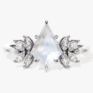 925 Sterling <b>Silver</b> Moonstone Gemstone <b>Ring</b> Jewelry Handmade <b>Silver</b> <b>Boho</b> Style <b>Ring</b> Jewelry for Women Wedding Gift for Wife - Product Image 1