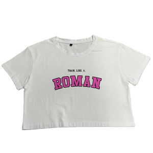Custom Logo DTG Screen Printing T Shirt 100% Cotton <b>Crop</b> <b>Top</b> for Women Shot Sleeve Breathable White Women's T Shirts - Product Image 1