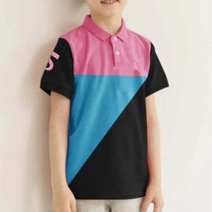 เสื้อโปโลผ้าฝ้ายสำหรับเด็กแขนสั้นระบายอากาศได้ดีพิมพ์โลโก้ออกแบบได้ตามต้องการ - Product Image 1