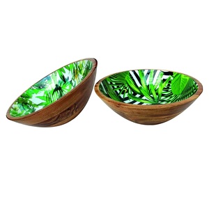 Ensemble Royal de 4 Bols de Service Décoratifs en Bois Massif pour la Cuisine et la Restauration - Product Image 5