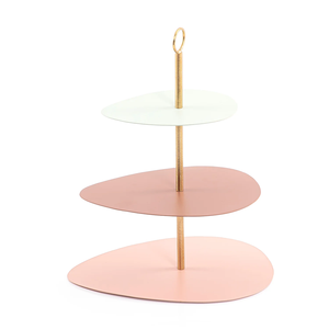 Soporte para servir aperitivos de hierro de dos niveles de diseño estándar, recién llegado, nuevo aspecto, utensilios de cocina y soporte para servir postres de mesa - Product Image 1