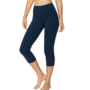 Leggings de yoga extensibles pour femmes, taille haute, de fitness, décontractés, pantalons capri avec service OEM, nouvelle collection - Product Image 4