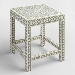 เก้าอี้ห้องนั่งเล่นงานหัตถกรรมแบบฝังกระดูกสไตล์ดั้งเดิมสำหรับวางบนโต๊ะข้างเตียงห้องนั่งเล่นฝังกระดูกจากอินเดีย - Product Image 4