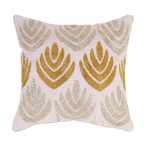 Beautiful Beaded Cushion Decorative Beaded Cushion <b>Pillow</b> <b>Cover</b> For Home Office Lounge And Bedroom Adding A Touch Of Royal Look - Product Image 3