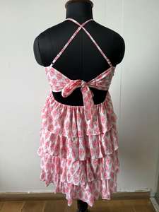 Mini Vestido Bordado Floral para Mujer, 100% Algodón, Estilo Ajustado y Evase, Casual para Verano/Primavera - Product Image 3