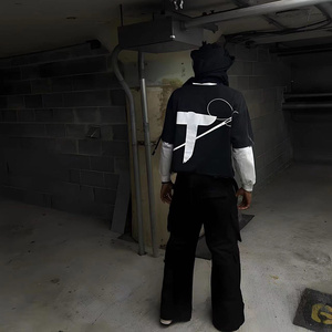 Personalizado Unisex Recortado Boxy Fit Camiseta de manga corta Patrón sólido Serigrafía Estilo casual de punto Streetwear Fabricante - Product Image 5