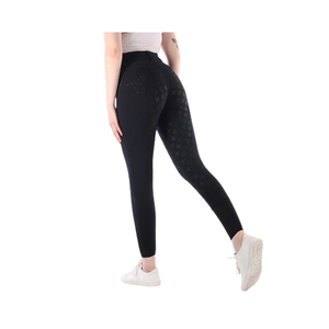 Última colección pantalones ropa ecuestre ropa deportiva personalizada al por mayor 4 vías estiramiento caballo medias Pantalones - Product Image 2