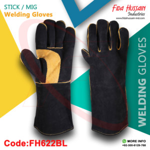 2024 cuir de vachette fendu travail sécurité travail gant de soudage résistant à la chaleur avec doublure polaire en laine soudage Mig - Product Image 3