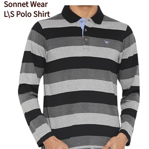 Y \ D Polo de manga larga de alta calidad para hombre 100% algodón - Product Image 5