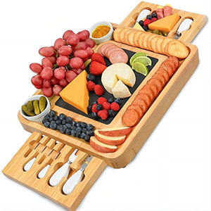 Planche à fromage polyvalente de qualité supérieure en acier inoxydable bambou durable pour la maison et le restaurant taux de gros en Inde 2025 - Product Image 3