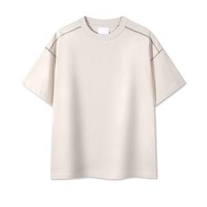 Camiseta de Manga Corta con Cuello Alto, Corte Regular, Primavera/Verano 2025, Elegante, Informal, Color Sólido, Tela de Chifón, No Tejida, Ecológica - Product Image 2