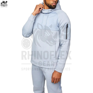 Chándal Deportivo de Invierno Transpirable con Logotipo Personalizado al por Mayor para Hombre, Color Sólido, Poliéster/Algodón, Personalizado con Logotipo Impreso - Product Image 5