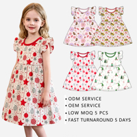 Combinaison à manches volantées pour filles, ensembles de vêtements pour enfants, pyjamas en bambou, produits pour bébés en bambou doux, robe décontractée pour enfants