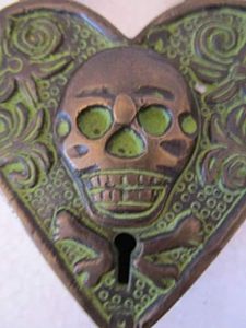 Brass Skull Door Lock Padlock Premium Quality Duty Safety Antique Simple and Attractive Look Pad Lock Sets Keys - Product Image 2