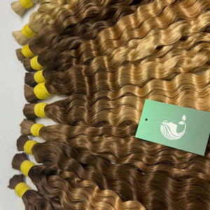 Venta al por mayor 100% Natural Virgen colores cabello humano de alta calidad a granel extensiones de cabello humano - Product Image 1