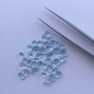 Piedras preciosas calibradas de corte ovalado facetado de Topacio azul cielo Natural de 4mm y 6mm, mayorista, precio de fábrica, piedras para ajuste de joyería en línea - Product Image 2