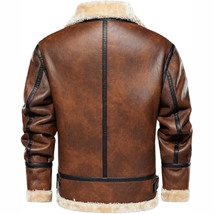 Meilleures ventes Vestes en cuir décontractées pour hommes Manteau en cuir personnalisé Veste d'hiver pour hommes - Product Image 6