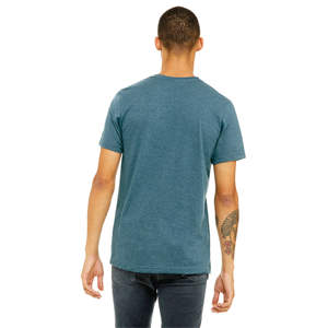 Heather Deep Teal Unisex CVC แขนสั้นที: 52% Airlume หวีแหวนปั่นผ้าฝ้าย, 48% โพลี, 32 เดี่ยว, 4.2 ออนซ์ - Product Image 3