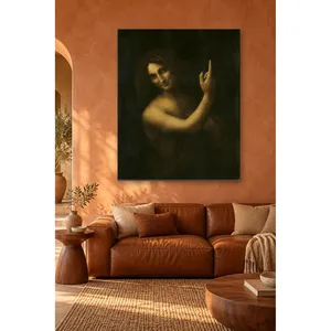 Fida Leonardo da Vinci - Saint Jean Baptiste pointant vers le haut - Impression sur toile - Product Image 3