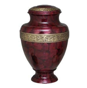 Urnes de crémation pour adultes en laiton au look unique Urnes funéraires en métal de la plus haute qualité avec une belle bande de gravure - Product Image 1