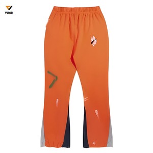 Pantalones de chándal de algodón de felpa francesa de alta calidad Unisex estilo Hip Hop de invierno pantalones de chándal personalizables de pierna ancha descoloridos para mujer - Product Image 4