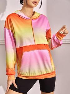 Sweat à capuche surdimensionné pour femme Vintage coupe ample Polyester polaire pull décontracté Sublimation imprimé sweat - Product Image 6