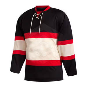 Maillot de hockey sur glace personnalisé pour hommes en vrac maillot de sport avec nom d'équipe personnalisé en stock - Product Image 5
