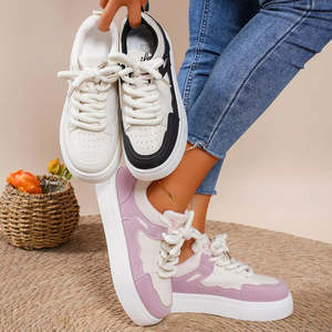 Sneakers da Strada Autunno/Inverno/Primavera/Estate con Suola Chunky, Tomaia in Maglia, Materiale in Vera Pelle e Gomma, Scarpe da Passeggio in Mesh - Product Image 2