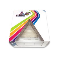 Distributeur de cure-dents en plastique blanc pur, design pyramidal classique, capacité 150-200 pièces, certifié CE, promotions
