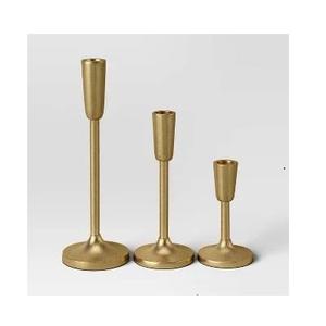 Ensemble de 3 bougeoirs en métal fer or/argent/or rose, forme personnalisée, décoration d'intérieur de Noël, artisanat de Noël - Product Image 2