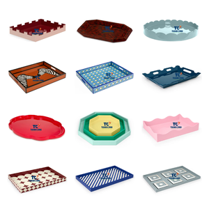 Vente en gros de plateau de laque élégant Design du Vietnam avec finition brillante minimale pour les maisons modernes et les repas d'hôtel élégants - Product Image 2