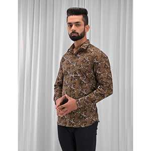 Chemise décontractée 100 % coton imprimée pour homme, manches longues, motifs floraux à pois, tissu popeline Oxford tendance, offre ODM - Product Image 5