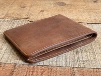Dompet Pria Kulit Sapi Asli Crazy Horse Buatan Tangan Sederhana Retro Grosir, Dompet Lipat Pendek Saku Terbuka, Untuk Penggunaan Sehari-hari, Portabel