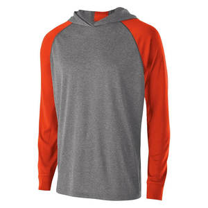 Camiseta Deportiva con Capucha para Hombre, Transpirable, Ajustada, Color Negro/Heather - Product Image 2