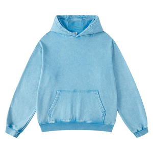 Sudadera con capucha lavada con ácido para hombre hecha a medida al por mayor con impresión de logotipo de diseño personalizado sudaderas con capucha lavadas con ácido transpirables de secado rápido para hombre - Product Image 3