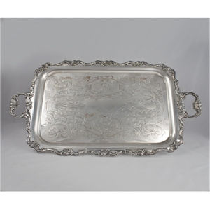 Bandeja redonda de aluminio para servir comida con diseño hecho a mano, perfecta para artículos de Hotel, utensilios de cocina, accesorios de vajilla, esquinas de diseñador - Product Image 2