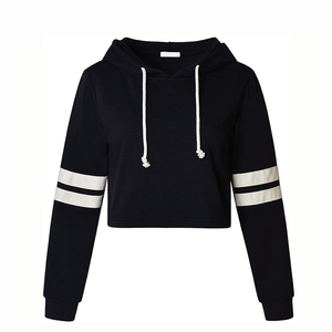 เสื้อสเวตเตอร์มีฮู้ดของผู้หญิงเสื้อครอปมีฮู้ดแบบไม่มีซับใน - Product Image 1