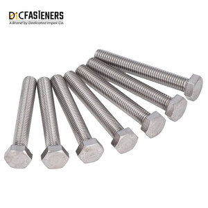 Din933 Titan Lớp 5 thép không gỉ Hex Bu lông đầu với Nut máy giặt M42 M45 chủ đề Kích thước giá thấp Kích cỡ M6 M8 M10 M12 - Product Image 2