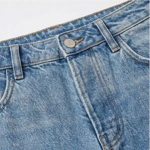 Jeans vintage pour femmes, taille mi-haute, ample, coupe droite, jambe large, denim évasé, style décontracté d'été, collection en gros - Product Image 4