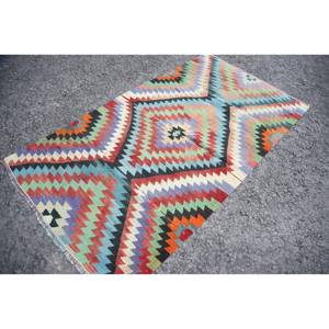 พรมขนสัตว์ทรงเรขาคณิตแนววินเทจลายปะต่อสีเบจและสีเบจยาง3.1x5.7สำหรับห้องวัยรุ่นวัสดุวิสโคส - Product Image 3