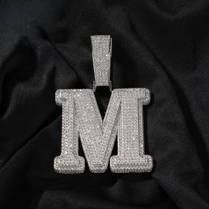 Vvvs Moissanite จี้สุดเก๋ & เสน่ห์เครื่องประดับฮิปฮอปคุณภาพดี925เงินแท้สร้อยคอแบบกำหนดเองจี้ตัวเลขตัวอักษร - Product Image 5