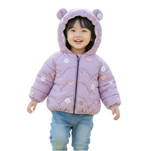 Blouson Bomber et Veste Zippée pour Filles, Imprimé Animal Hiver Premium, Tissu Doux, Poignets Élastiques, Poche Avant, Doublure Confortable - Product Image 1