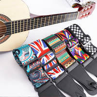 Sangle de guitare classique de style ethnique avec impression par transfert thermique pour guitare électrique et acoustique, utilisation universelle pour instrument