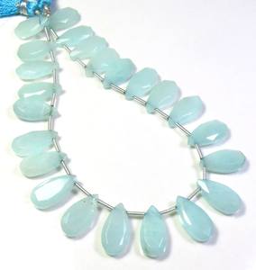 Amazonite bleue à facettes 15x7.5mm taille poire pierres précieuses naturelles 23 pièces pierres en vrac pour la fabrication de bijoux de collier - Product Image 5