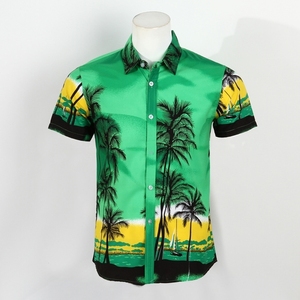 เสื้อเชิ้ตลำลองทรงหลวมระบายอากาศแขนสั้นผู้ชายพิมพ์ลายชนเผ่าฮาวายวินเทจฤดูร้อนชายหาด - Product Image 4