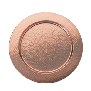 Assiette de présentation en métal plaqué or pour la décoration de table de luxe pour les fêtes, les mariages, les réceptions, les hôtels, les restaurants - Product Image 6